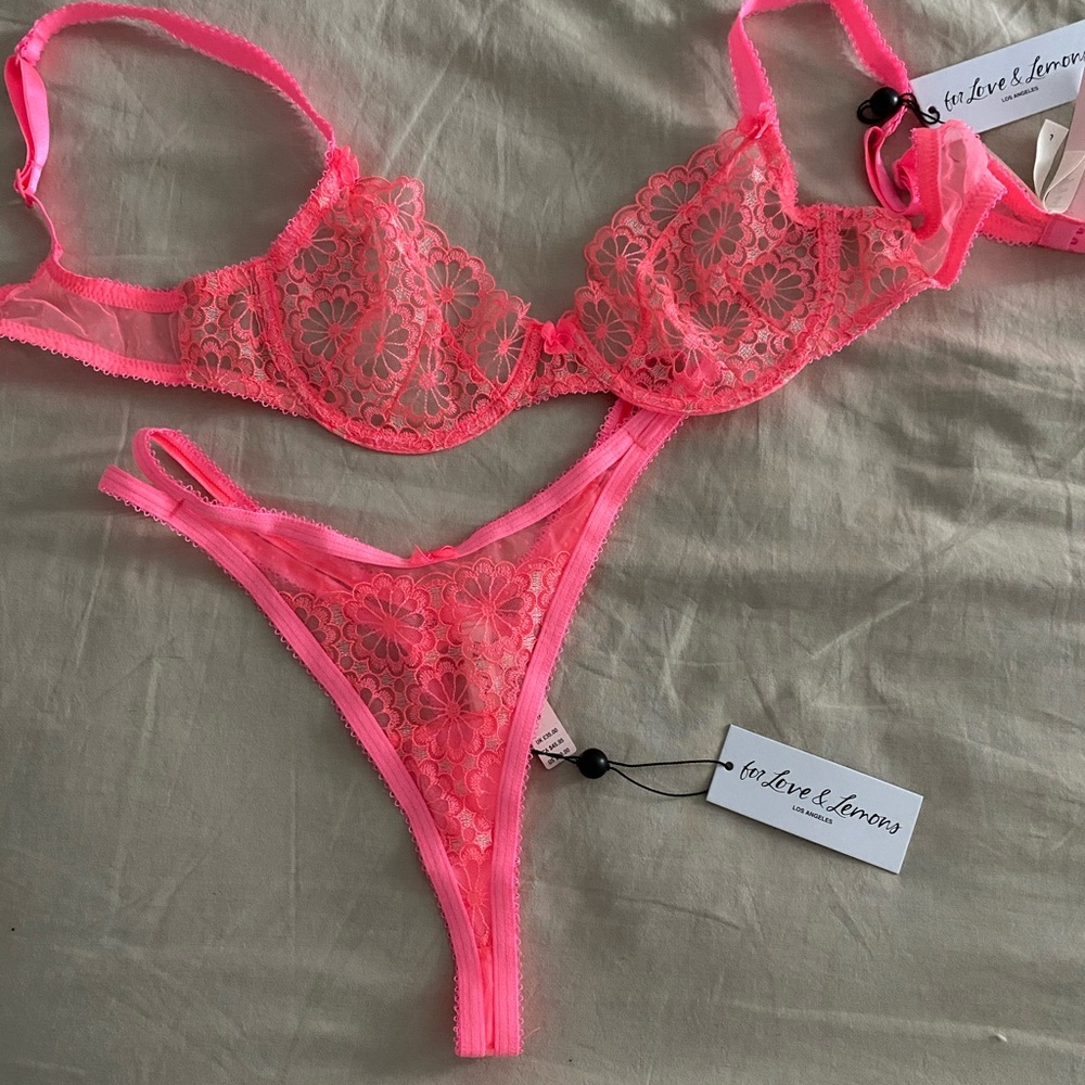 For Love & Lemons X VS Bra & Panties Set